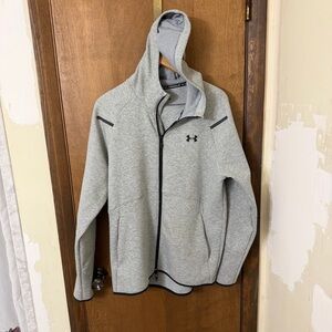 Under Armour Men’s Medium Heather Gray Full-Zip Hooded Jacket